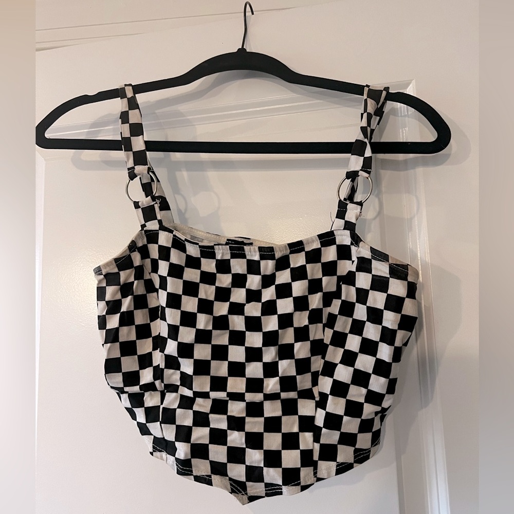 Checkered Crop Top
